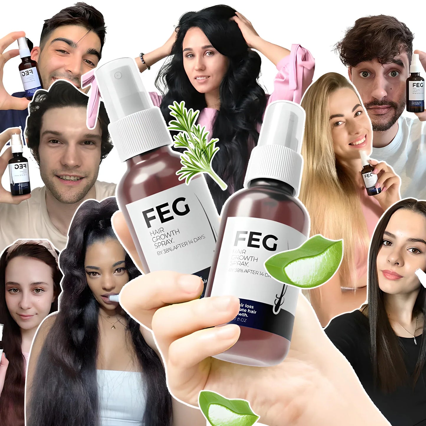 FEG Hair Growth Spray 100% Original For Both Men & Women