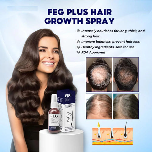 FEG PLUS ➕ Upgrade VERSION 🔰 for both Men & Women Hair Growth Spray ✅ 100% FDA Approved