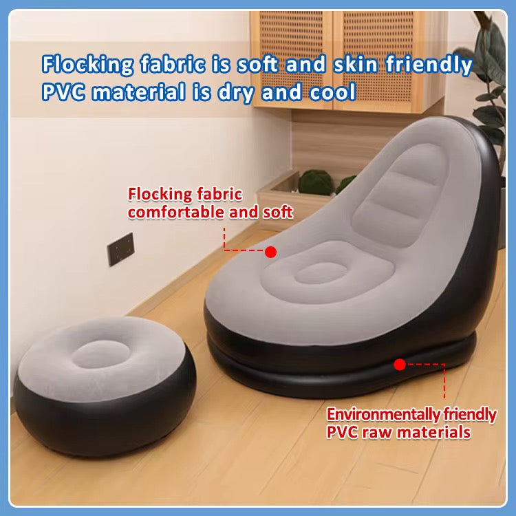 Ergonomic Inflatable Lounge Chair – Body-Fitting Air Sofa for Indoor & Outdoor Comfort